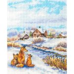 Набор для вышивания нитками МП Студия, Рыжее семейство 20х16см