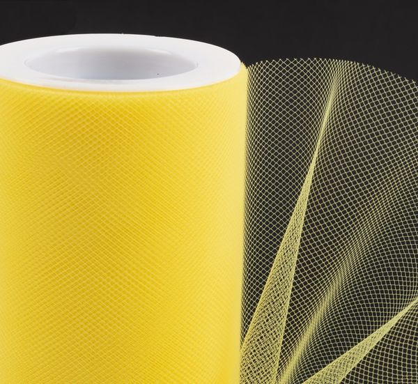 Фатин на шпульке средней жесткости, 100% нейлон, 150 мм, 08 желтый, 22,86м, Gamma FTN/R