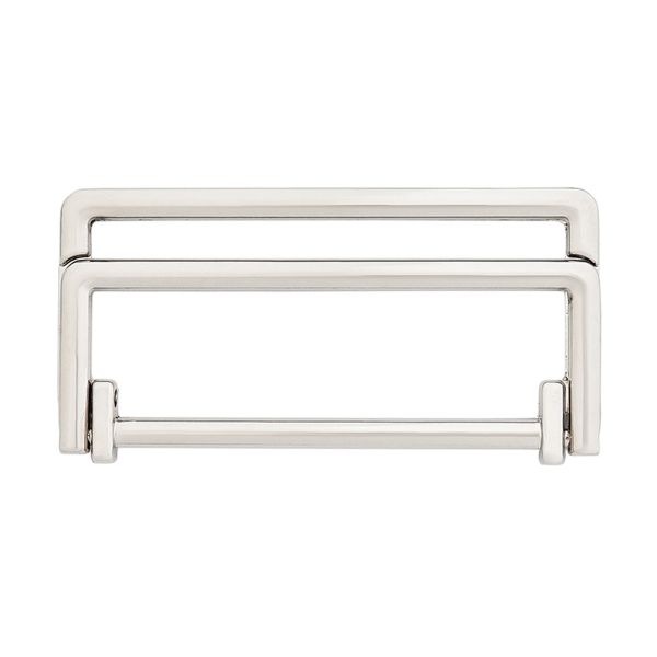 Пряжка прямоугольная 40 мм, металл (Nickel Серебро (никель)), МТ_1872, 6 шт