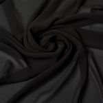Креп-шифон 105 г/м², шир.150 см, цв.10 черный, 30м /TOS/
