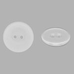 Пуговицы на 2 прокола супатная 36L (23мм), пластик (clear (прозрачный)), 36 шт