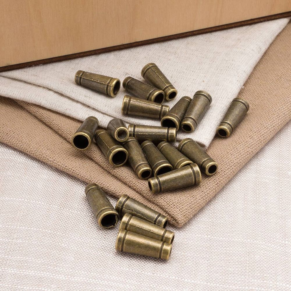 Наконечник для шнура металл колокол 20 мм (латунь), 20 шт