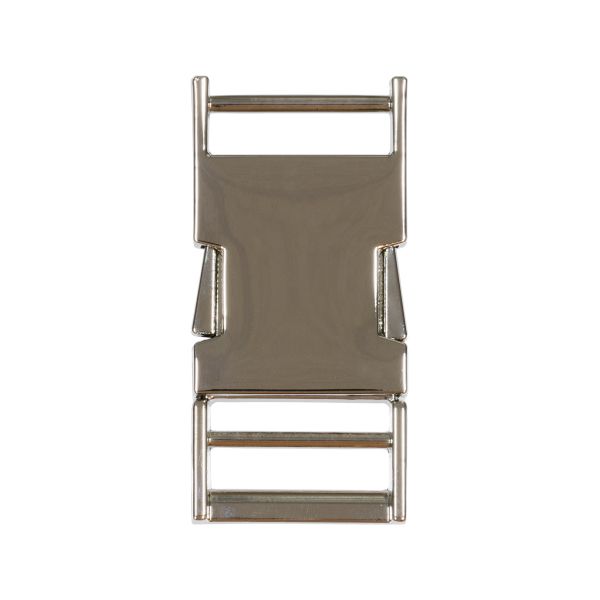 Фастекс (пряжка трезубец) металл 25 мм, 5 шт, никель, Gamma GFM-25N