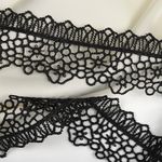 Кружево гипюр (плетёное) 45 мм, диз.2501 цв.03 черный уп.13.71м, Kruzhevo