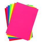 Картон цветной флуоресцентный A4 21х29.7 см, 7 л. 7 цв, Лео LPCB-06