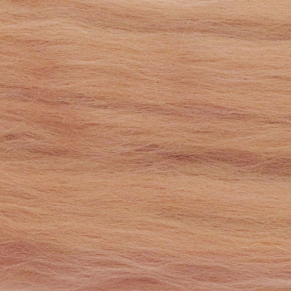 Шерсть для валяния Троицкая тонкая 1х100 г (до 23 мкр), 0606 т.бежевый