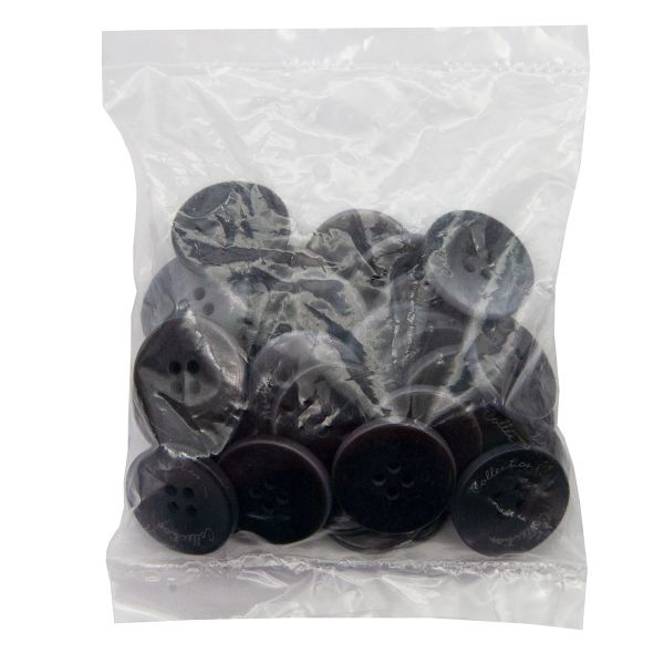 Пуговицы 4 прокола 36L (т.серый), 36 шт