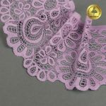 Кружево эластичное (стрейч) 90 мм, TBY.YSTL00839.N, L1566 лаванда, 3м, Kruzhevo