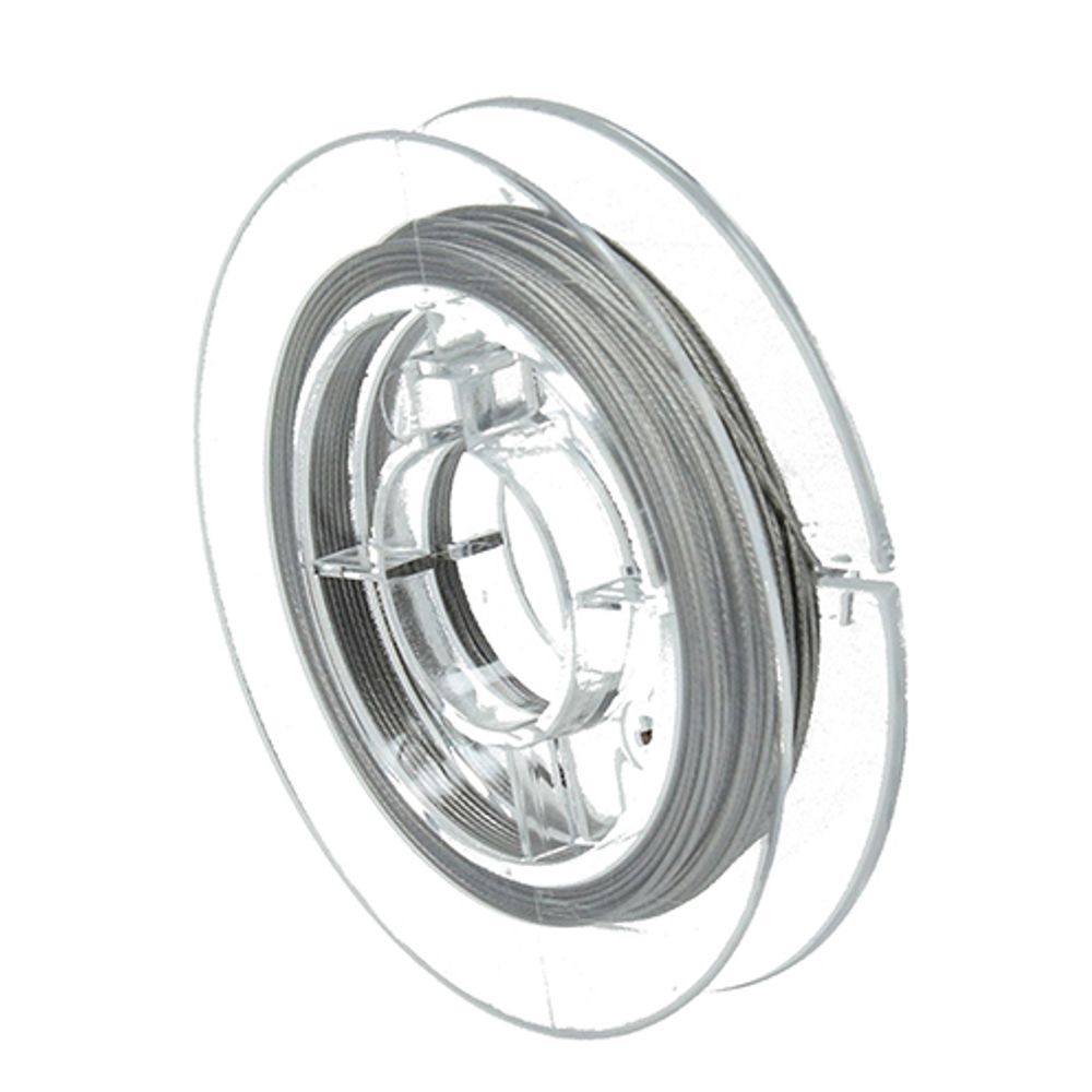 Проволока для создания колье с нейлоновым покрытием 0.38 мм, 10 м, серебристый, Efco