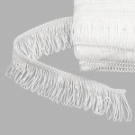 Бахрома отделочная 35.0 мм / 25 метров, цв.001 белый