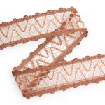 Тесьма отделочная ажурная 38 мм, 25 м, (10 коричневый)