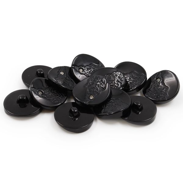 Пуговицы на ножке (3.00-521-28А) (черный), 20 шт