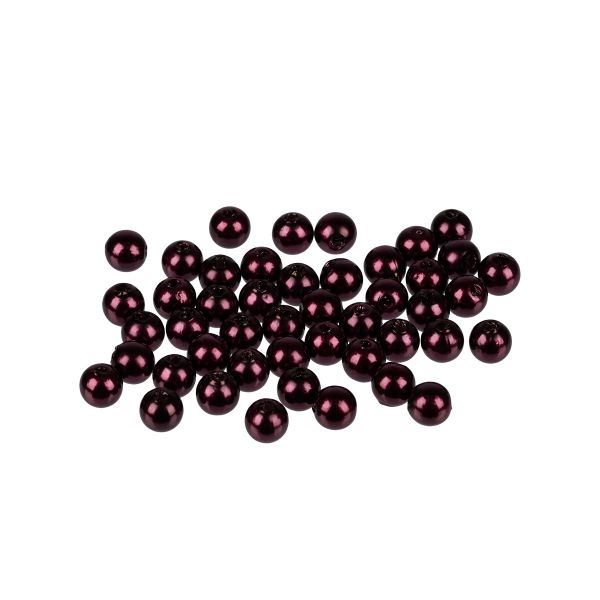 Бусины пластик ⌀6 мм, 50±2 шт, №11 т.бордовый, Zlatka PB-1