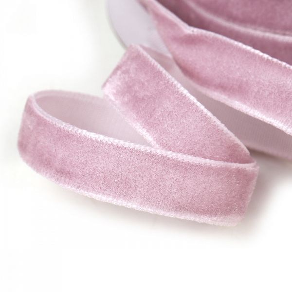 Лента бархатная (тесьма) 10.0 мм / 22.86±1 метров, арт.10VR73 нейлон цв.сиреневый