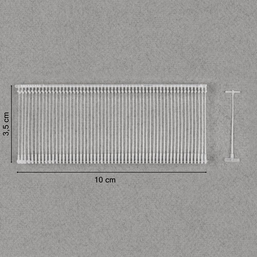 Держатели этикеток к этикет пистолету 35 мм, 5000 шт, прозрачный, Micron TPS-01