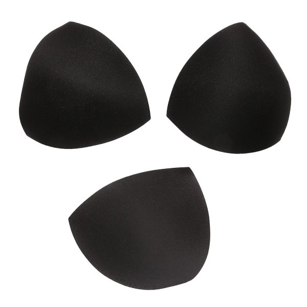 Бельевые чашечки для бюстгальтера треугольные б/уст., с равном. наполн., (8300), разм.38, 10 пар, 04-черный