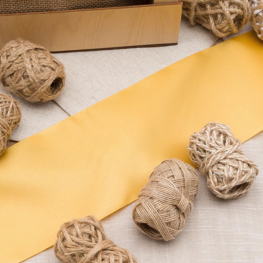 Лента атласная 1-сторонняя 100.0 мм / 100±2 метров, золотой, Globus