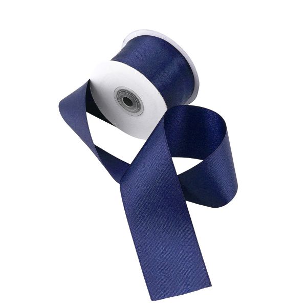 Лента атласная 2-сторонняя 50.0 мм / 22.86±1 метров, C1185 темно-синий, 6102-0016, Globus
