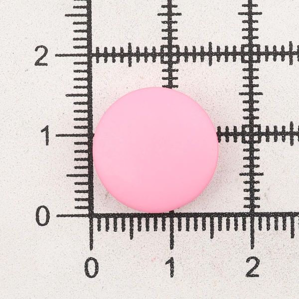Пуговицы на ножке 24L (15мм), пластик (Pink (розовый)), NE68, 72 шт