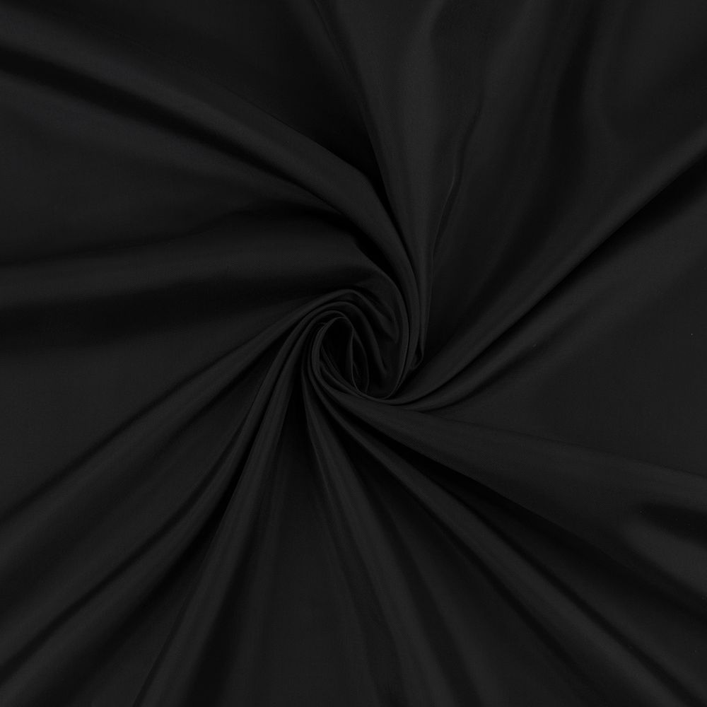 Ткань подкладочная (таффета) 180Т, 57 г/м², 200х152 см, _ черный, Gamma 180Т