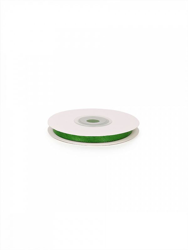 Лента атласная 1-сторонняя 6.0 мм / 22.5±1 метра, 3042 зеленый, Magic4Hobby
