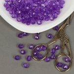 Бусины акрил ⌀8 мм, цв. 07 фиолетовый, 50 г, Magic4Hobby