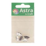 Хрустальные стразы в цапах формы миндаль, белый 7х15 мм, 5 шт., МЦ001НН715