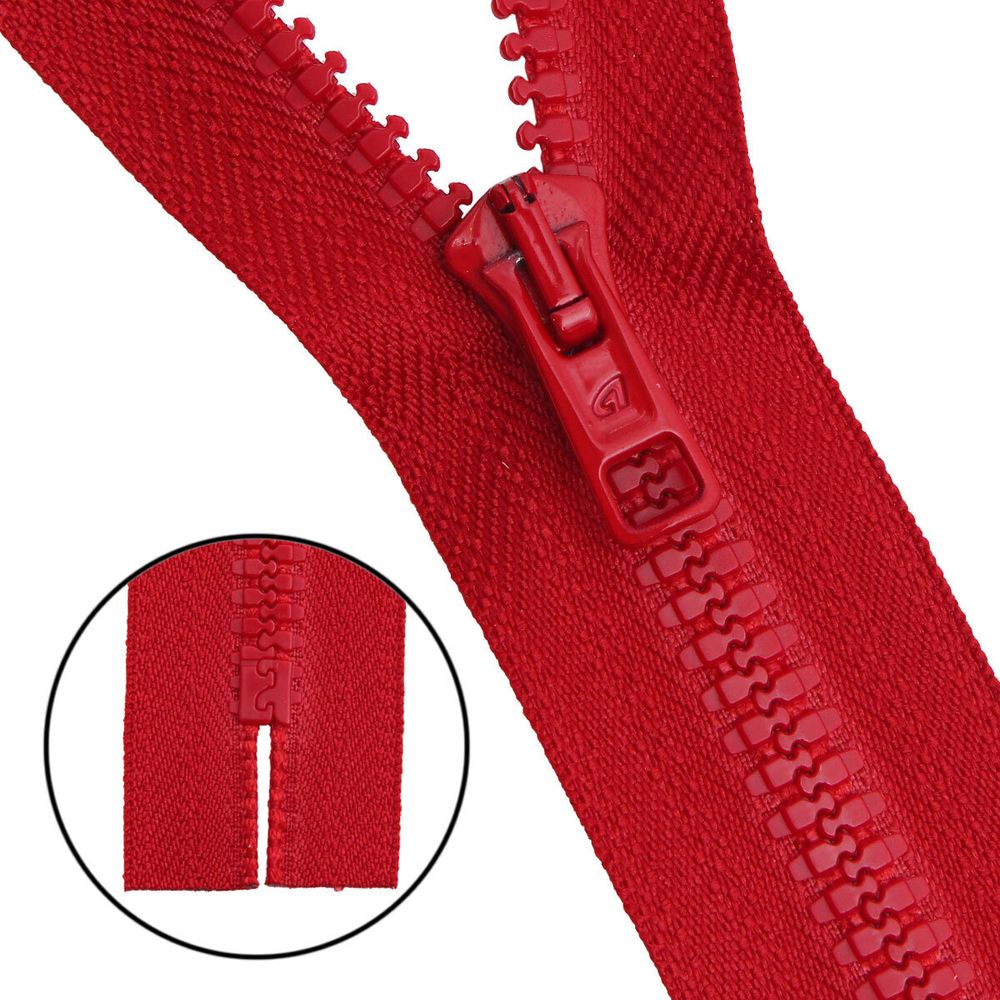 Молния трактор Arta Т6 (6 мм) 1 зам., н/раз., 18 см, цв. 008 красный, уп.10 шт