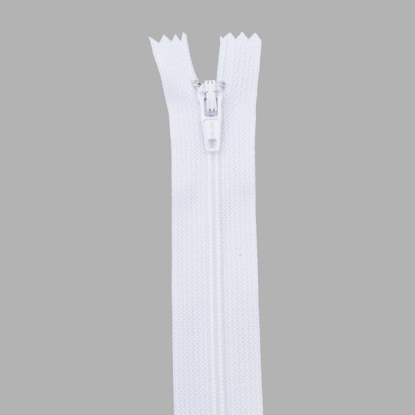 Молния спираль (витая) Т3 (3 мм) 1 зам., н/раз., 20 см, автомат, бел, 30091, 10 шт