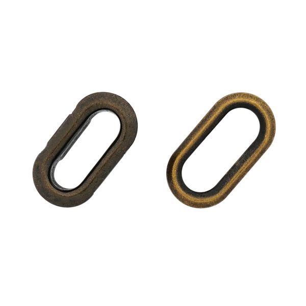 Люверсы металл овальные 15х6 (внутр.), 21х11 (внешн.), металл (≈100 шт) New Star, антик