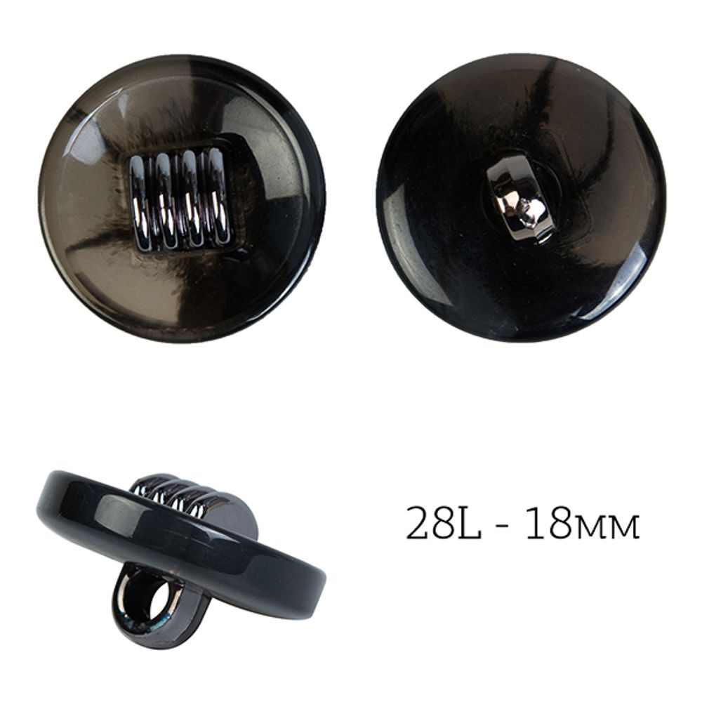 Пуговицы на ножке пластик 28L-18мм, J.1857 цв.01 черный, 36 шт Пуговицы на ножке пластик 28L-18мм, J.1857 цв.01 черный, 36 шт