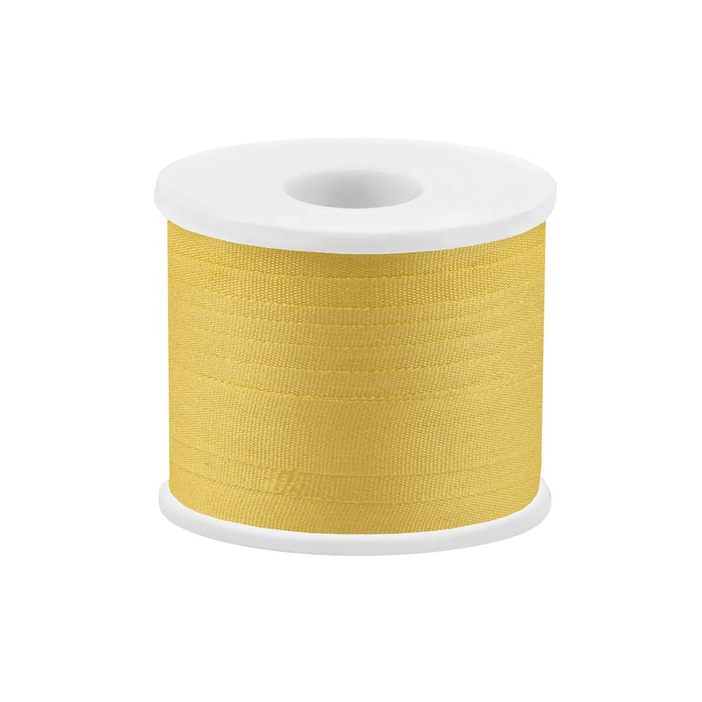 Лента (тесьма) шелковая 7.0 мм / 45.5±0.5 метров, №021 желтый, Gamma SR-7