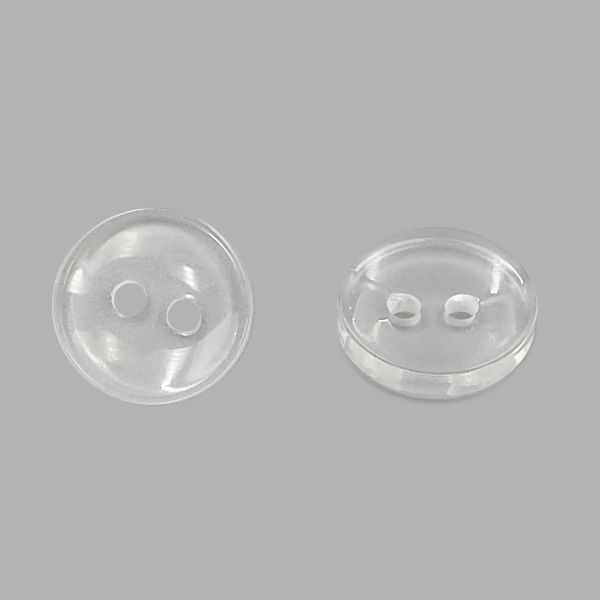 Пуговица 16L (10мм) 2прокола, пластик (Clear (прозрачный)), NE64