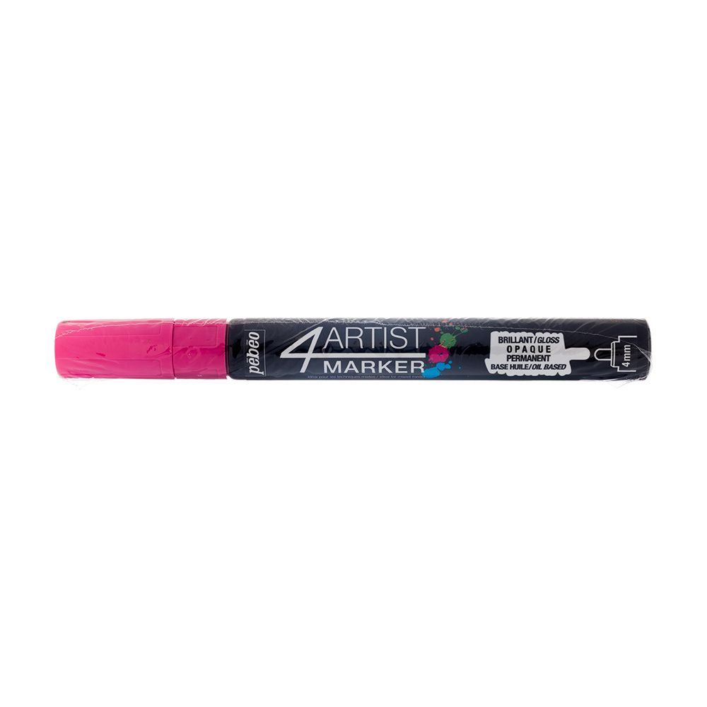 Маркер художественный 4Artist Marker на масляной основе 4 мм, перо круглое, 6 шт, 580137 розовый, Pebeo