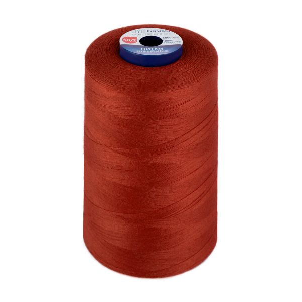 Нитки универсальные Gamma 40/2, 4570 м (5000 ярд) / 1 кат., 116 т.красный