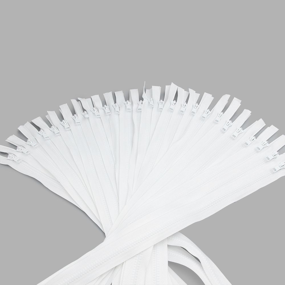 Молния трактор Arta Т6 (6 мм) 1 зам., разъем., 75 см, ОПТ. УП. 25 ШТ., 001 белый