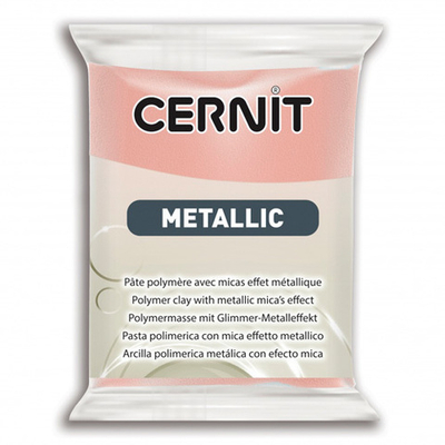 Полимерная глина Cernit Metallic запекаемая, имитация металла 56 гр, 052 розовое золото