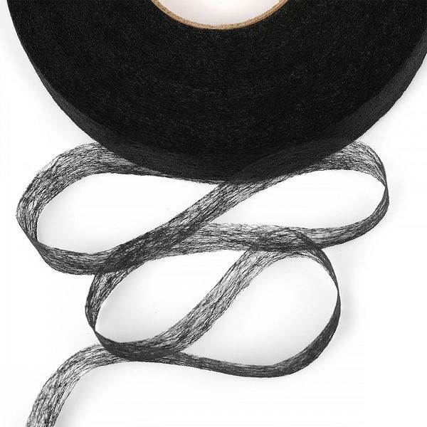 Паутинка клеевая 25 мм / 100 метров, 23 г/м², черный