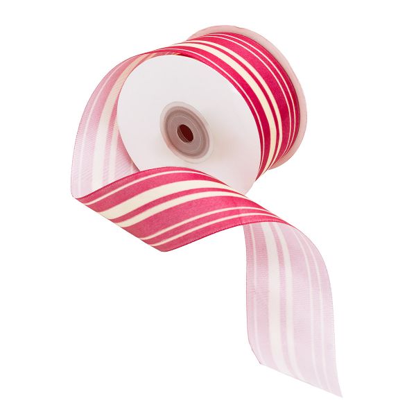 Лента атласная с рисунком 45.0 мм / 22.5±1 метров, Горизонталь, красный, Globus