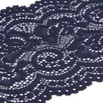 Кружево эластичное (стрейч) 100 мм / 3 метра, C147 индиго