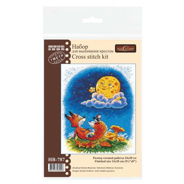 Набор для вышивания нитками МП Студия, Ночные беседы, 24х20 см