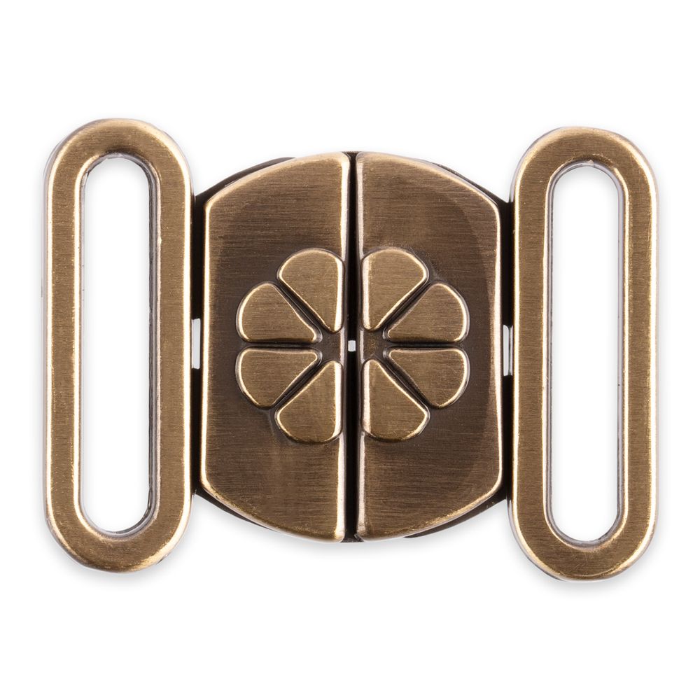 Застежки для купальника (бикини) металл 24х17 мм, 10 шт, №12 шлифованная бронза, Gamma GB 1303