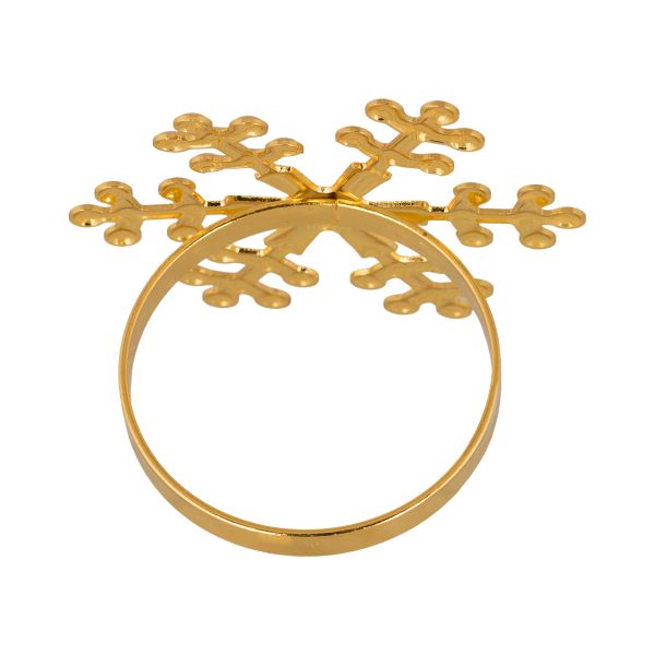 Кольцо декоративное для салфеток ⌀5 см, h4 см, №01 снежинка/золото, Stilerra PFH-045