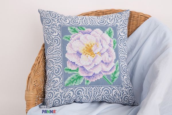 Набор для вышивания нитками Panna, Бархатная роза, 41х41 см