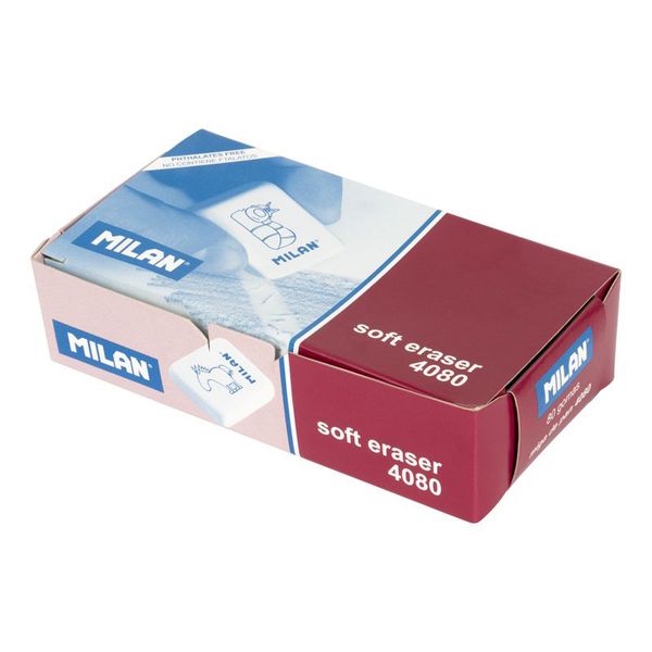 Ластик 2.3х1.9х0.9 см 80 шт, CNM4080, Milan, CNM4080