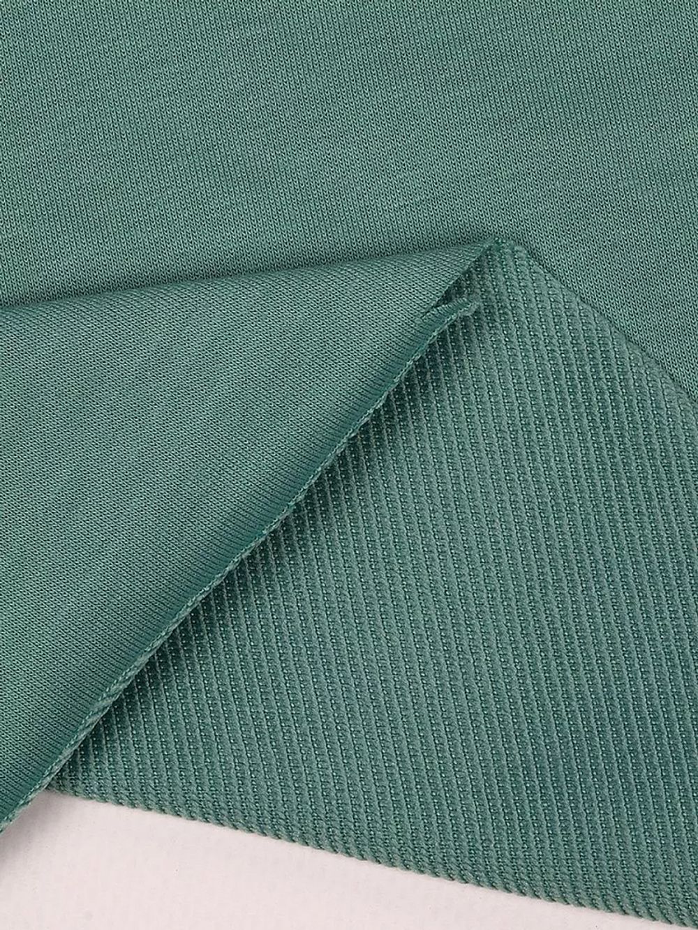 Футер 2-нитка петля поликоттон стрейч 220 г/м², 160 см / 3 метра, ФУТ2Х.TBY.ХЛ-ПЭ.S004.3, цв.S004 полынь