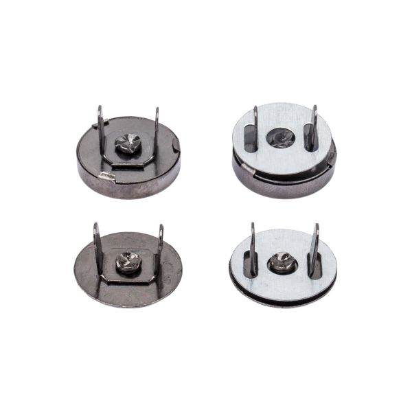 Кнопка магнитная металл ⌀14.0 мм, чер.никель, 20 шт, S090664