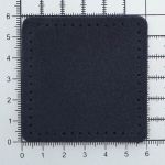 Заплатки пришивные из замши, квадрат 6см с перфорацией, 2 шт, 100% кожа, 22 темно-синий, 59112