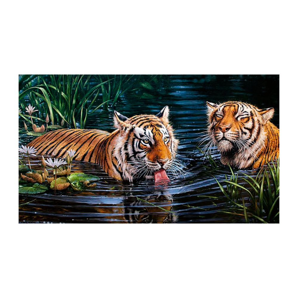 Гранни, Тигры в воде 70х40 см