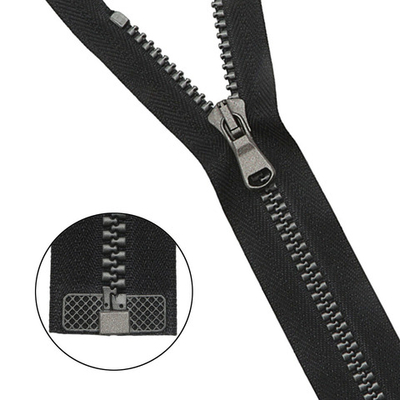 Молния трактор Arta Т6 (6 мм) 1 зам., н/раз., 18 см, (2075) NOIR 077 черный/997 старое серебро, 10 шт